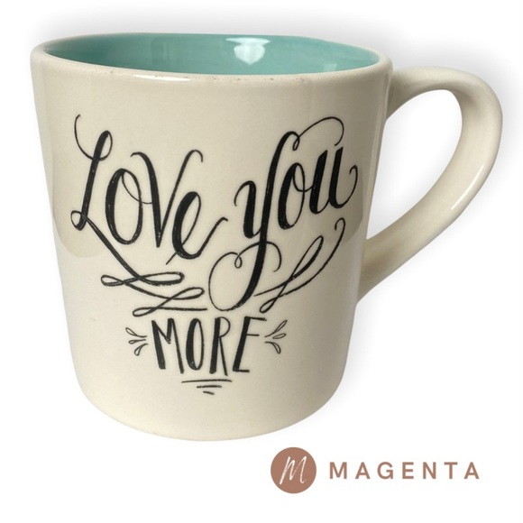 Magenta Other - Love You More by Magenta Mug with Baby Blue Inside